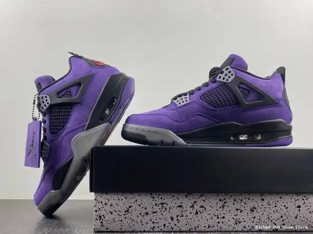 Kick Theory x Suede Scott Jordan 4 Purple Air Travis 0623